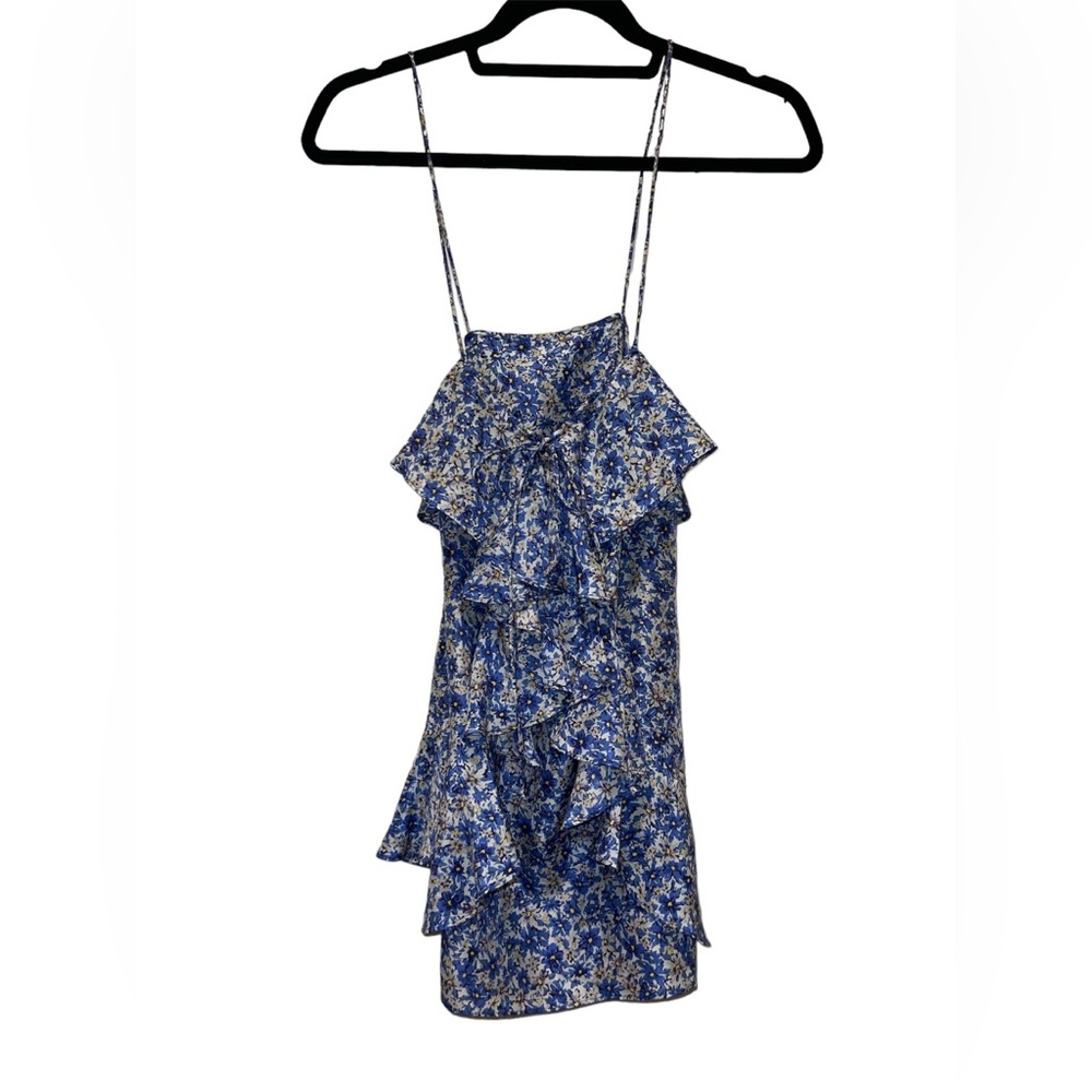Banana Republic Blue Floral Silk Top Women’s L